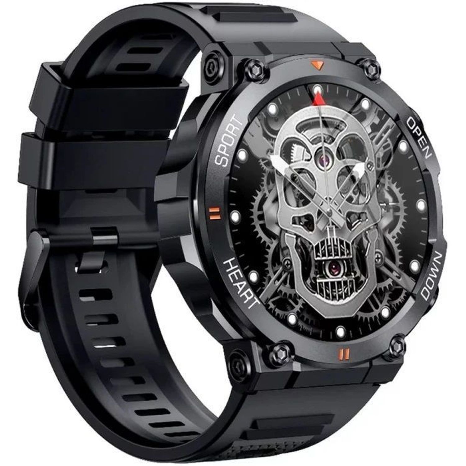 Zegarek męski Smartwatch Rubicon na pasku RNCE95 z rozmowami. Zegarek męski Smartwatch. Zegarek Rubicon z rozmowami dla mężczyzny na prezent. Smartwatch z rozmowami na czarnym pasku (2).jpg